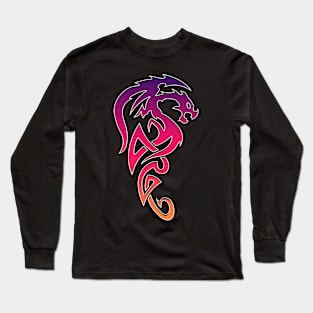 Tattoo Gradient Dragon Long Sleeve T-Shirt